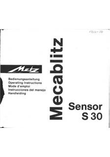 Metz Misc manual. Camera Instructions.